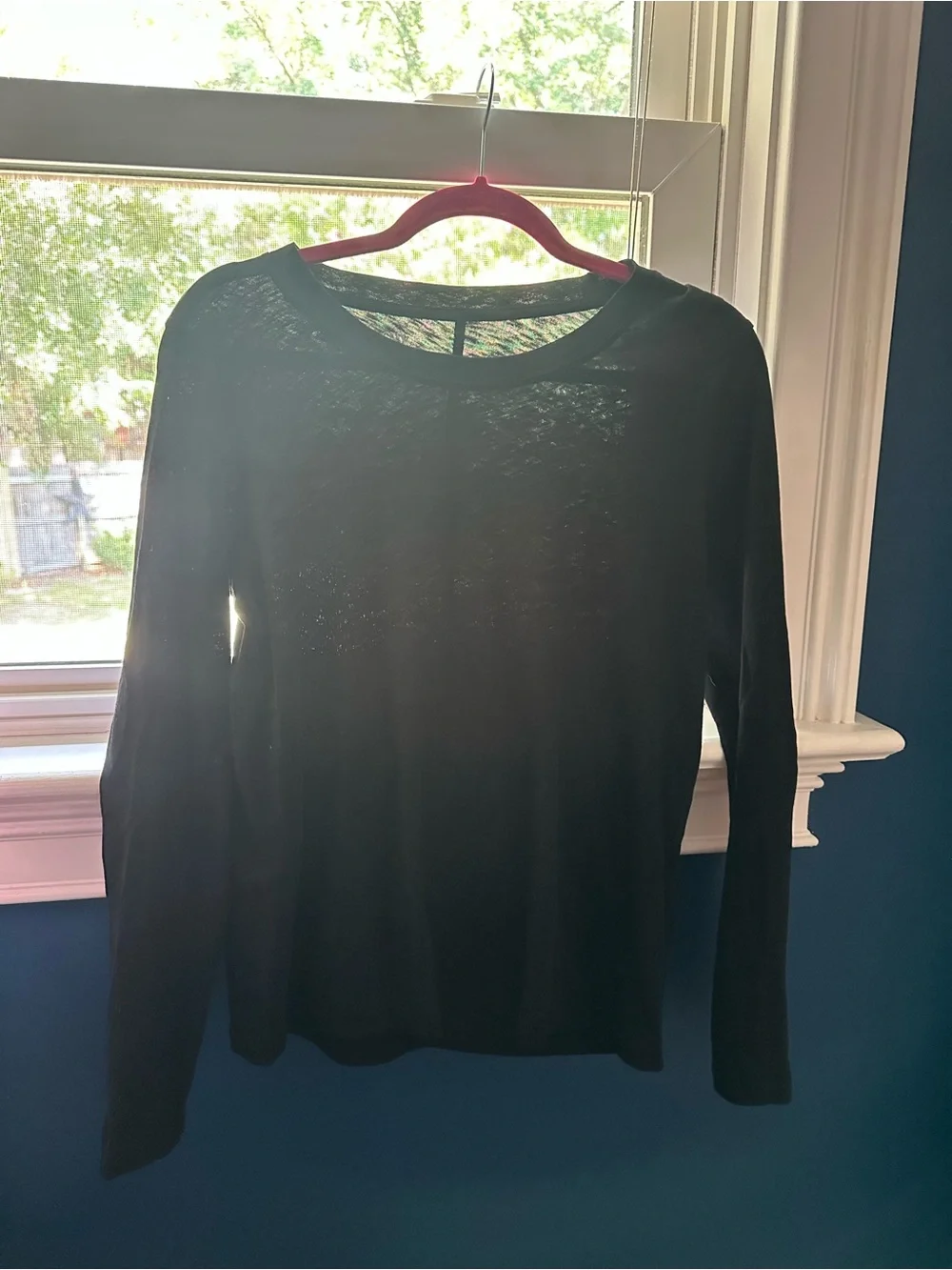 J. Crew Black Long-Sleeve Girlfriend  Tee